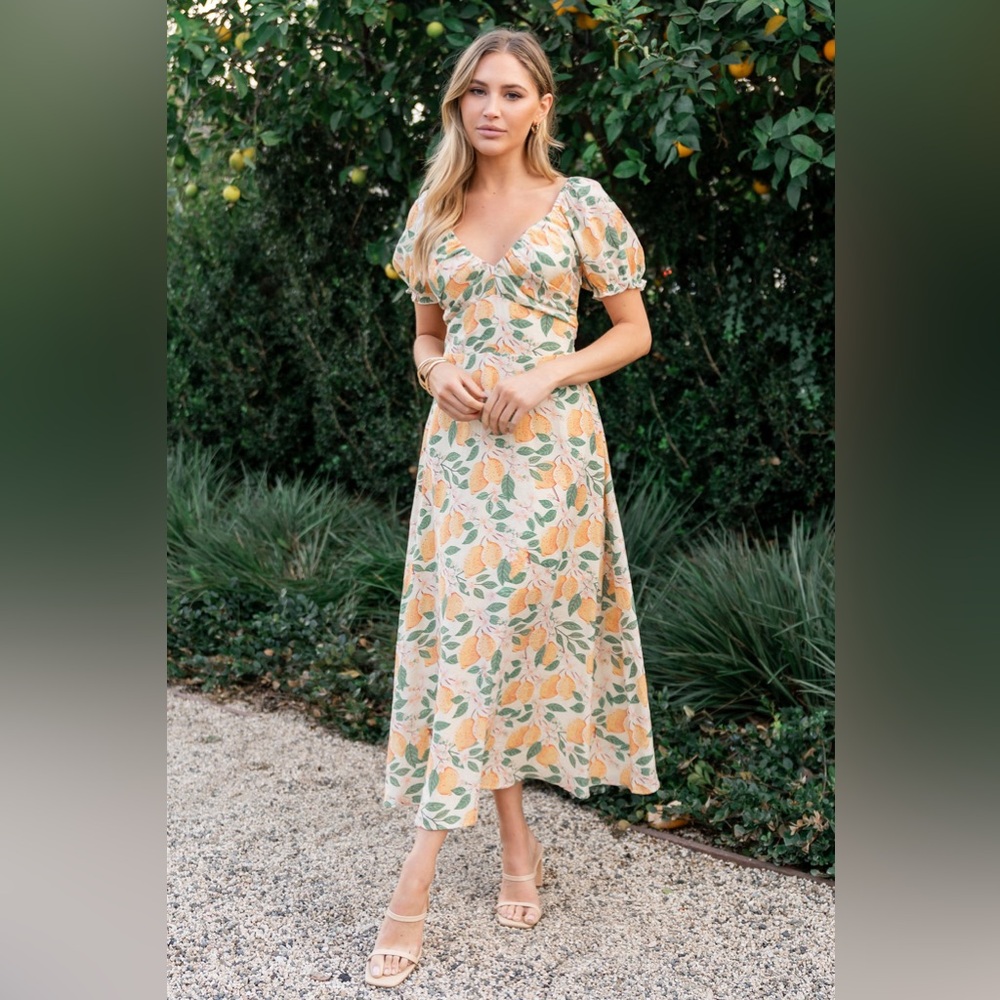 Baltic Born Amalfi Midi Lemons Dress